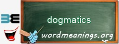 WordMeaning blackboard for dogmatics